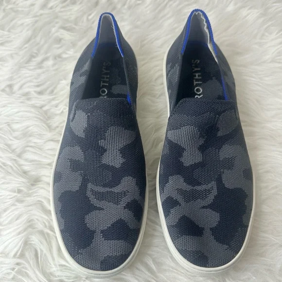 Rothy’s Grey Camo Slip On Sneaker Size 10 - Picture 2 of 15